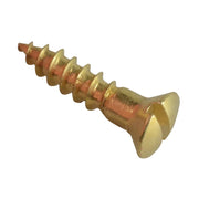ForgeFix Wood Screw Slotted Raised Head Solid Brass 5/8in x 6 ForgePack 25