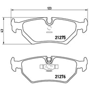 Brembo 4 x Rear Brake Pad Set P23062