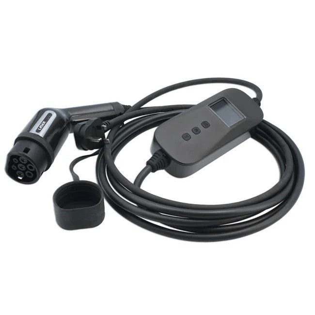 Laser Tools EV Charging Cable - 13A T2 Female-UK Plug W/Charger IP68 - PL