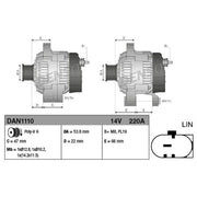 Denso Car Alternator 12V DAN1110