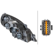 Hella Headlight Headlamp H7/H1 Left 1ER 010 117-191