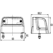 Hella Licence Plate Light / Lamp Lateral Mounting LED 2KA 012 271-051