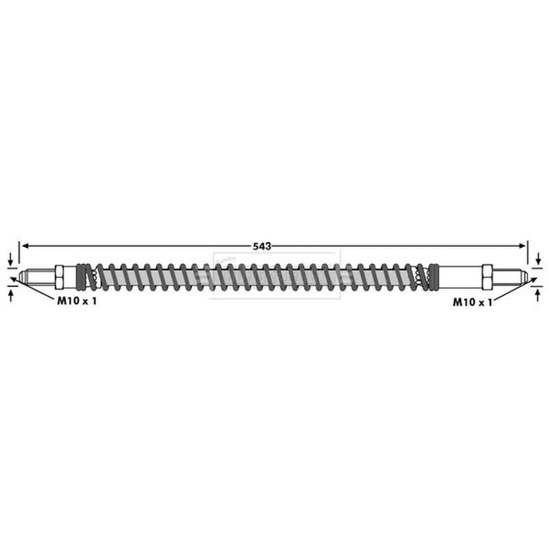 Borg & Beck Brake Hydraulic Hose Line Front Left BBH6672