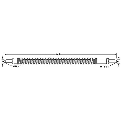 Borg & Beck Brake Hydraulic Hose Line Front Left BBH6672