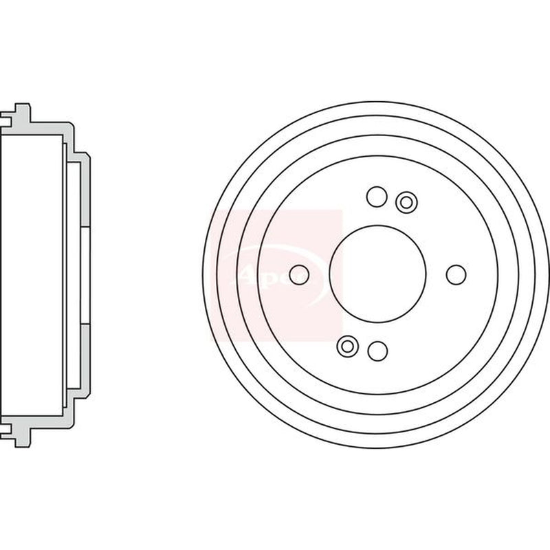 Apec Brake Drum Assembly Rear DRM9948