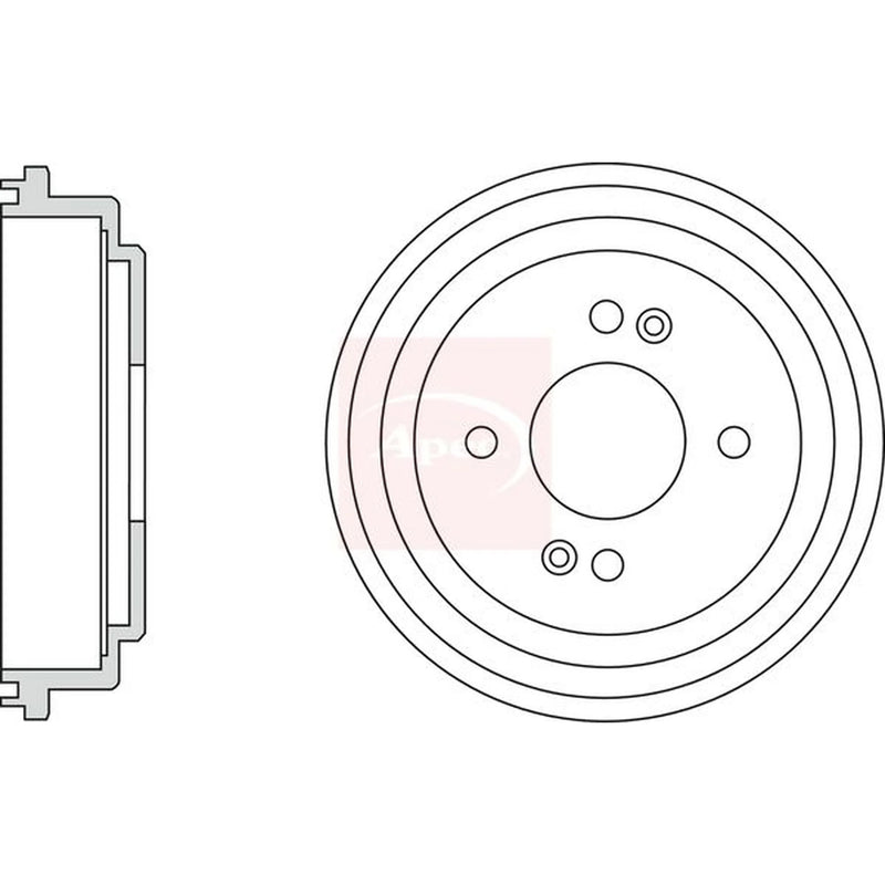 Apec Brake Drum Assembly Rear DRM9948