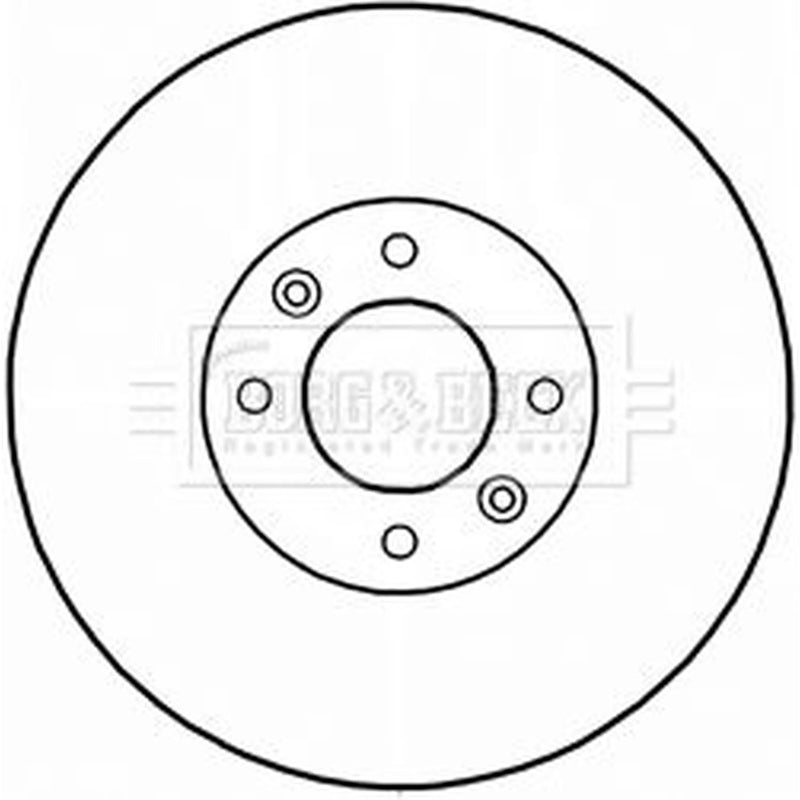 Borg & Beck 2 x Solid Rear Brake Discs BBD5234