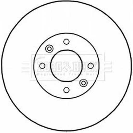 Borg & Beck 2 x Solid Rear Brake Discs BBD5234