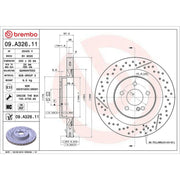 Brembo 2 x / Rear Brake Discs 09.A326.11