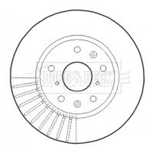Borg & Beck 2 x Vented Front Brake Discs BBD4614