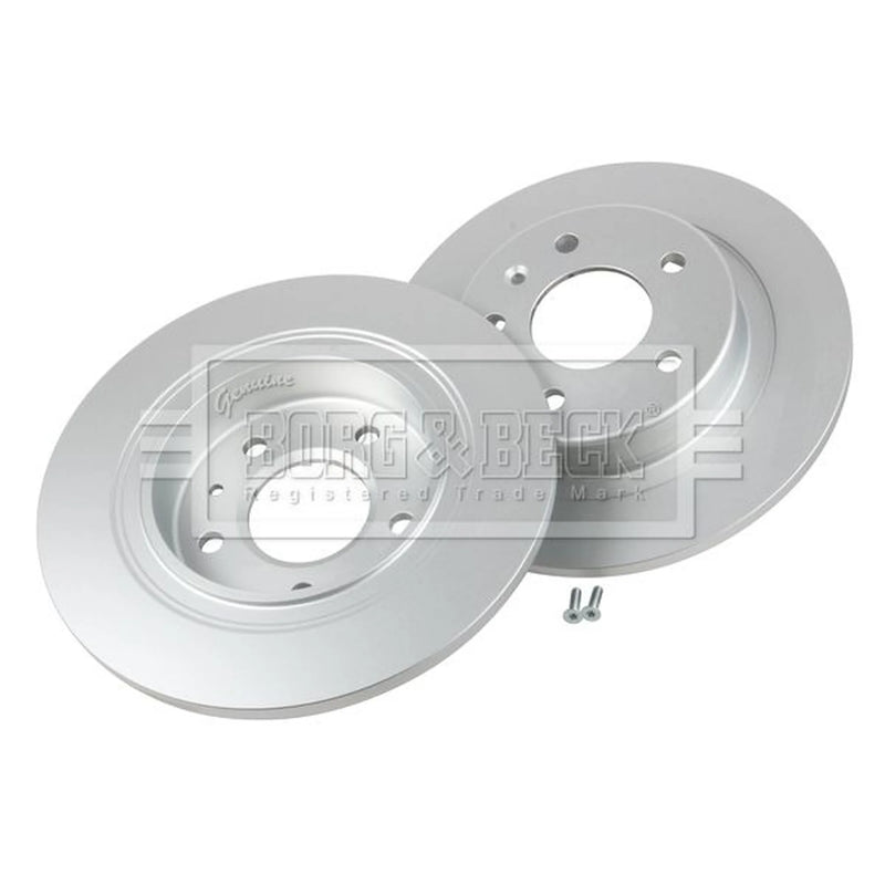 Borg & Beck 2 x Solid Rear Brake Discs BBD5501
