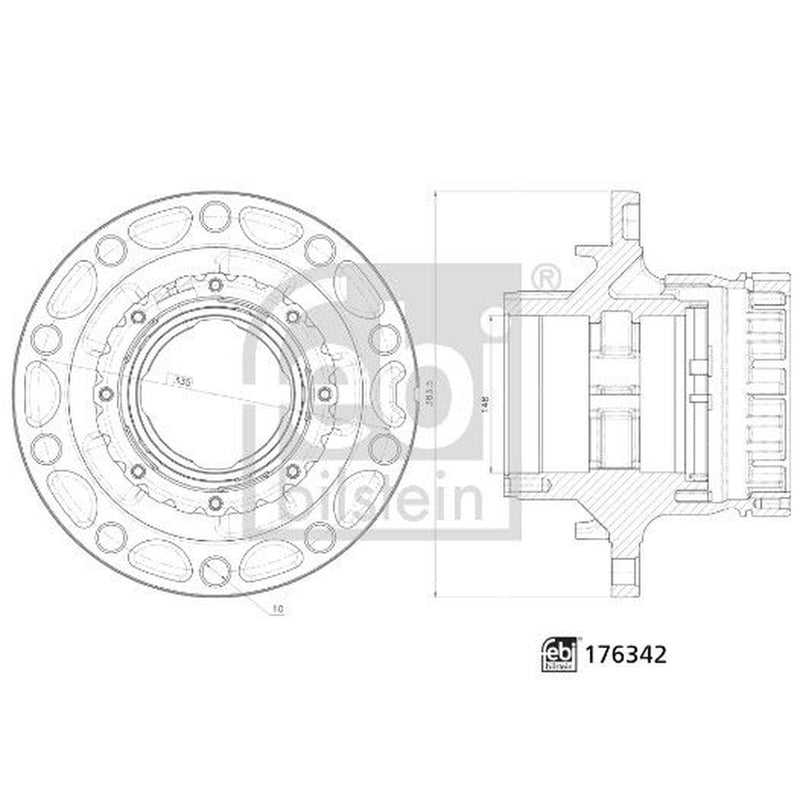 Febi Wheel Hub Stud 176342