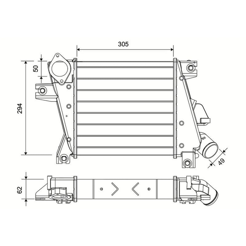 Valeo Intercooler (Charge Air Cooler) 822960