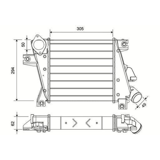 Valeo Intercooler (Charge Air Cooler) 822960