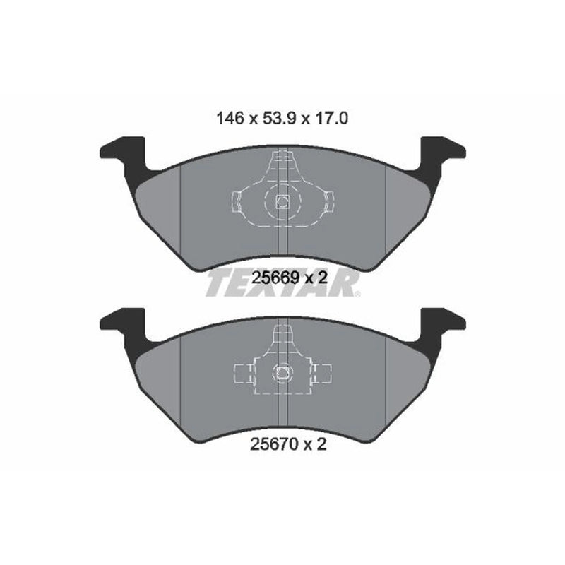 Textar Brake Pad Set 2566901