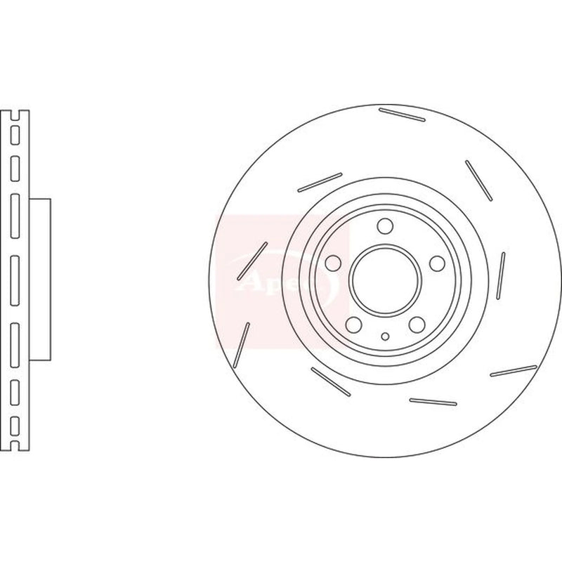 Apec 2 x / Front Brake Discs DSK3304