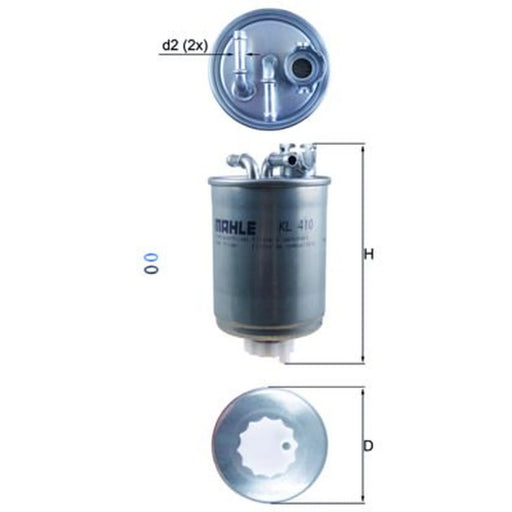 Mahle Fuel Filter Element KL 410D