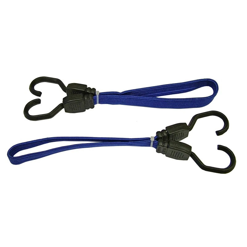 Faithfull Flat Bungee Flat Cord 46cm (18in) Blue 2 Piece - FAITDBUNG18