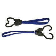 Faithfull Flat Bungee Flat Cord 46cm (18in) Blue 2 Piece - FAITDBUNG18