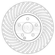 Borg & Beck 2 x Vented Front Brake Discs BBD5812S