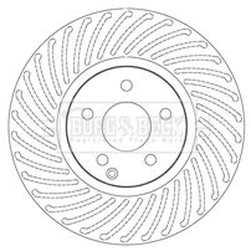 Borg & Beck 2 x Vented Front Brake Discs BBD5812S