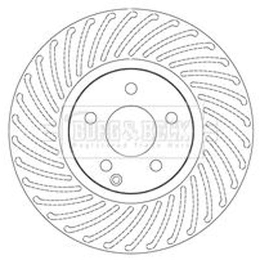 Borg & Beck 2 x Vented Front Brake Discs BBD5812S
