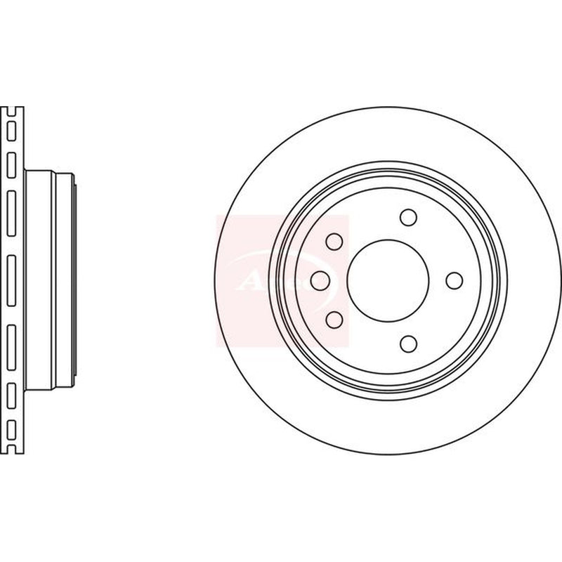 Apec 2 x Vented Rear Brake Discs DSK969