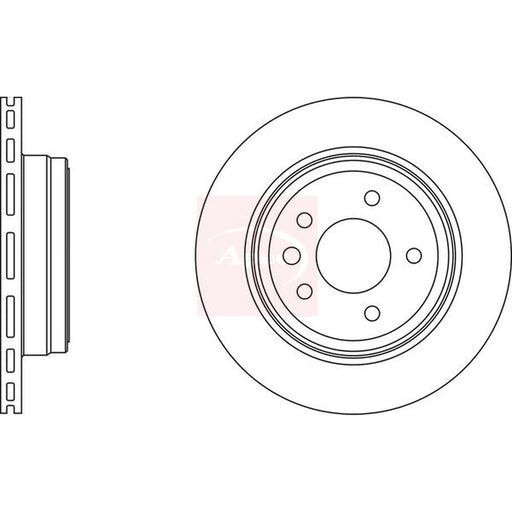 Apec 2 x Vented Rear Brake Discs DSK969