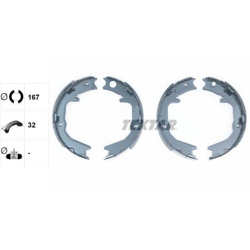 Textar Parking Brake Shoe Set 91062900