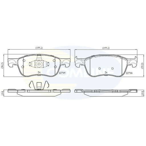 Comline 4 x Front Brake Pad Set CBP02368