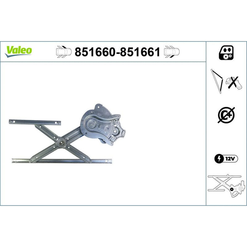 Valeo Electric Window Regulator Lifter Left Front 851660