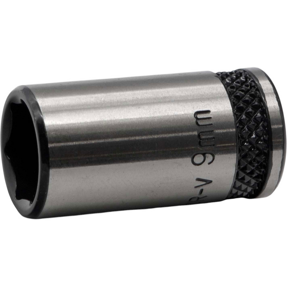 Sealey 1/4"Dr Socket 9mm (Black Series)