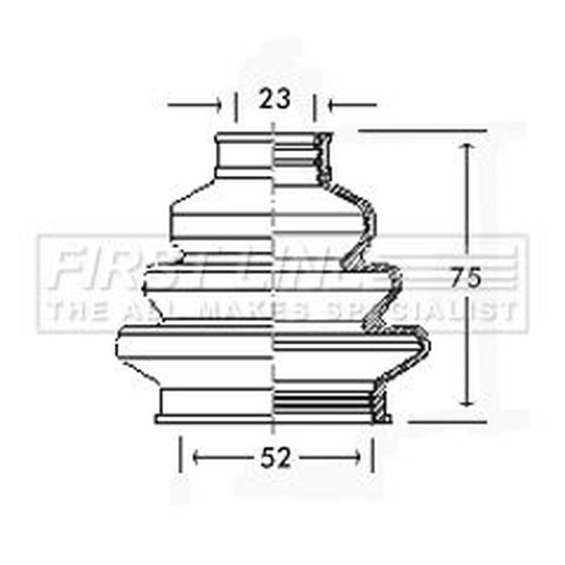 First Line Drive Shaft Bellow Kit Rear Left FCB2220