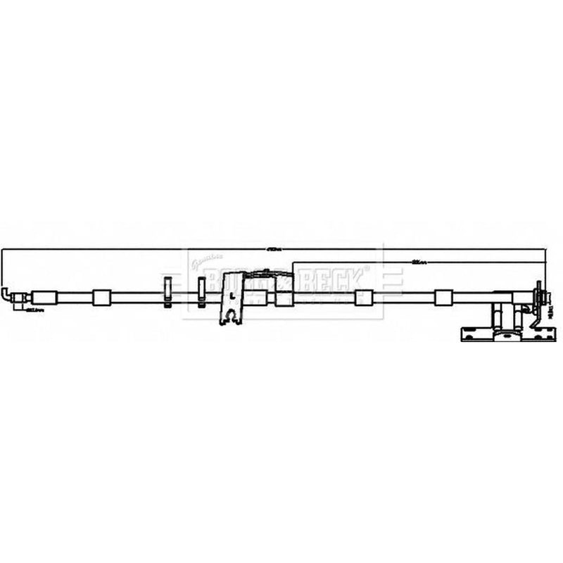 Borg & Beck Brake Hydraulic Hose Line Rear Left BBH8509