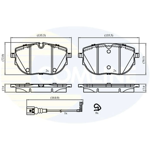 Comline 4 x Front Brake Pad Set CBP22867