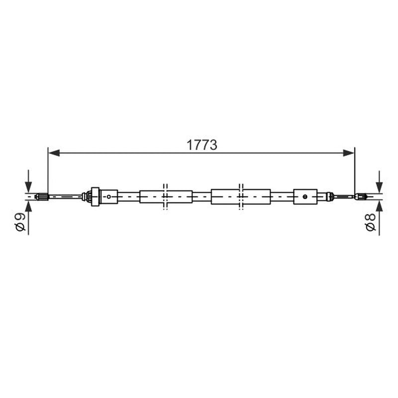 Bosch Handbrake Cable Left Rear 1 987 477 590