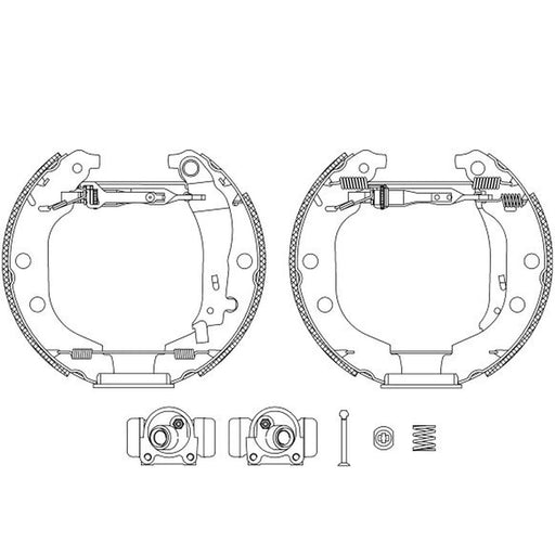 Mintex Brake Shoe Set Axle Kit MSP142