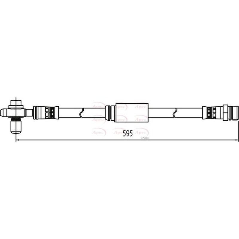 Apec Brake Hydraulic Hose Line Front HOS3946