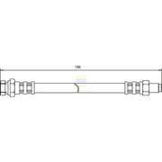 NAPA Brake Hydraulic Hose Line Front NBH1271