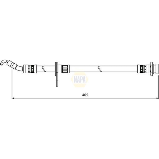 NAPA Brake Hydraulic Hose Line Front NBH1200