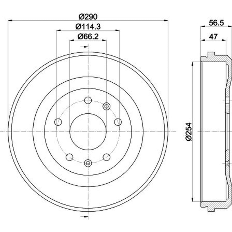 Mintex Brake Drum Assembly Rear MBD281
