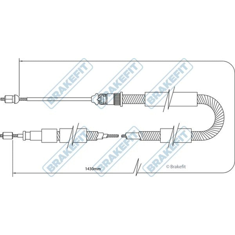 Apec Handbrake Cable Right Rear BBC3327