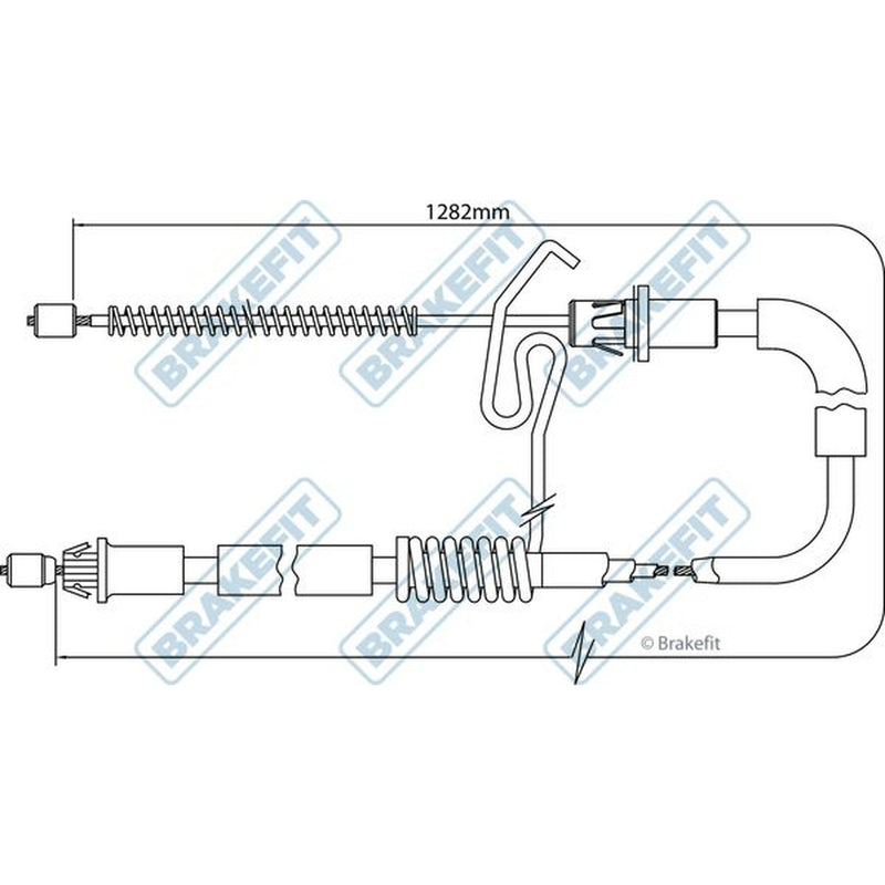 Apec Handbrake Cable Right Rear BBC3180