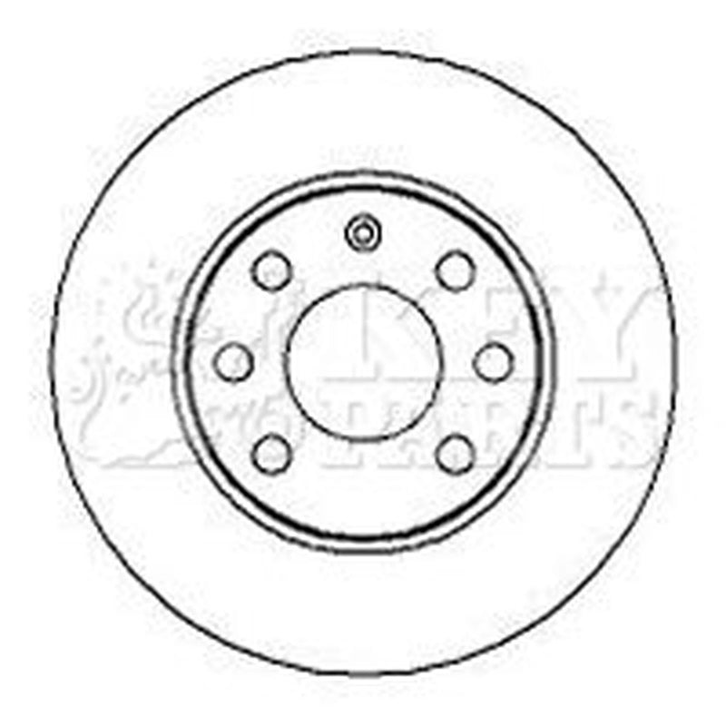 Key Parts 2 x Solid Front Brake Discs KBD4258