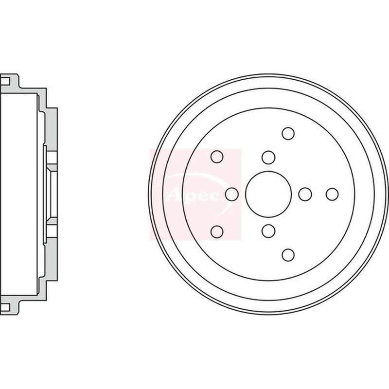 Apec Brake Drum Assembly Rear DRM9187