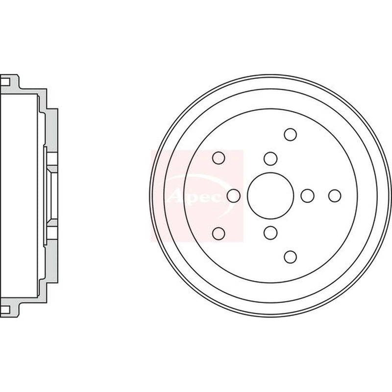 Apec Brake Drum Assembly Rear DRM9187