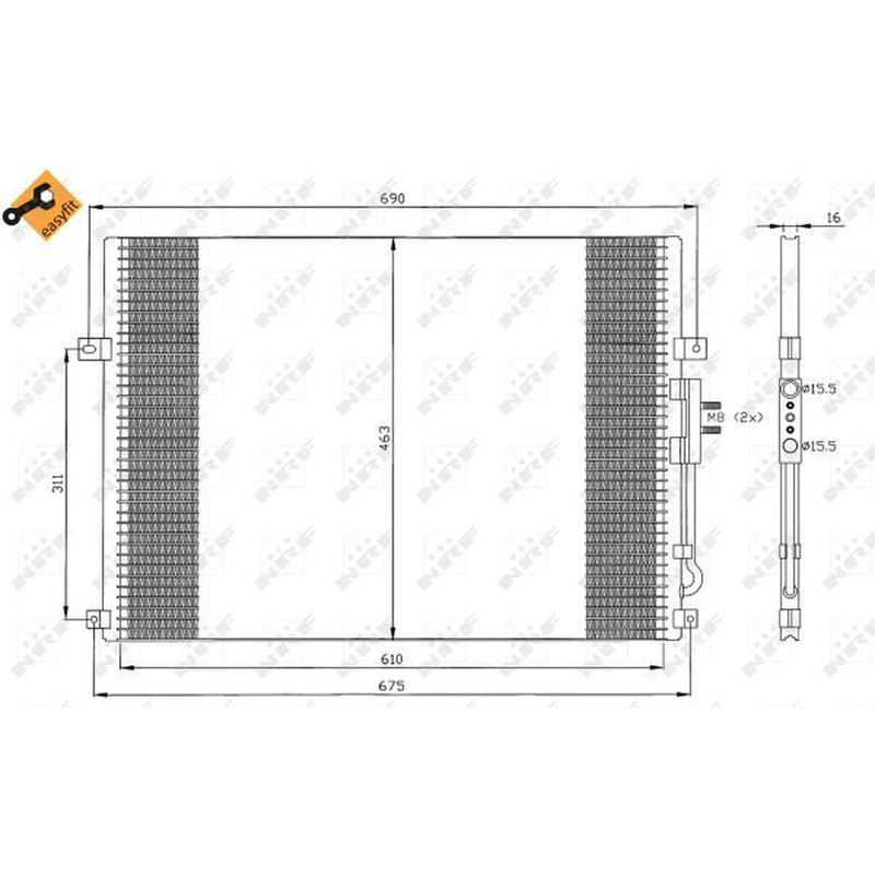 NRF Air Conditioning Condenser 35275