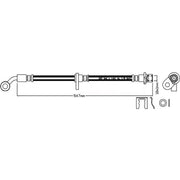 Juratek Brake Hydraulic Hose Line Front Left JBH1282L