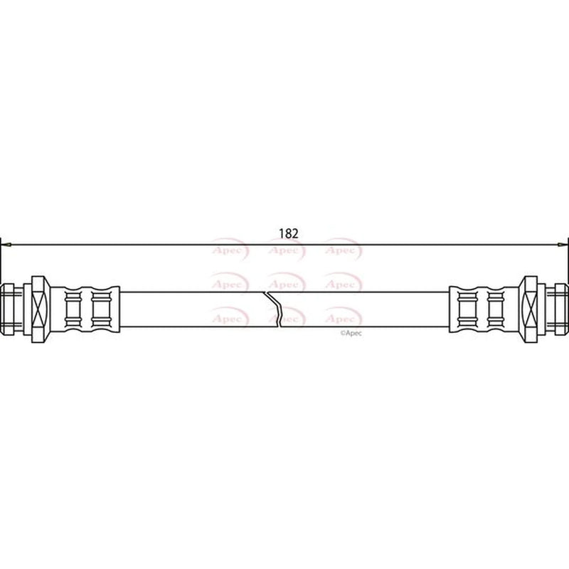 Apec Brake Hydraulic Hose Line Front HOS3472