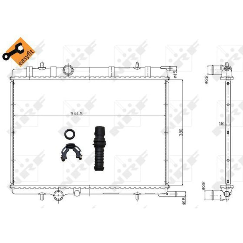 NRF Engine Radiator 58304